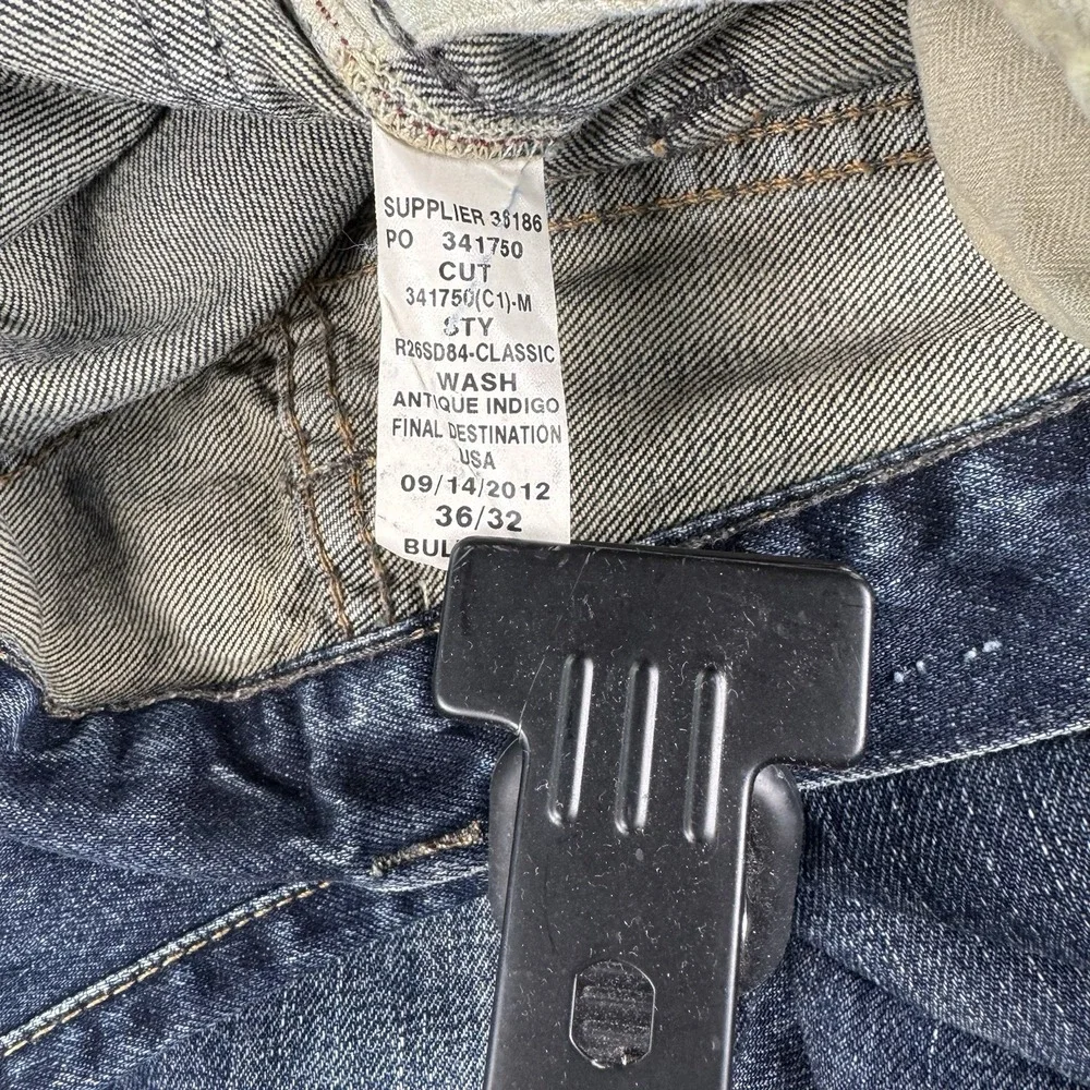 Polo Ralph Lauren Jeans Men 36x32 Antique Indigo Blue 100% Cotton Denim